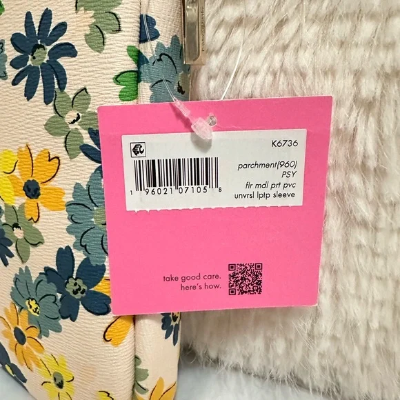 Kate Spade Spencer floral medley universal laptop sleeve - Picture 6 of 7